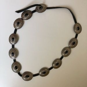 Silver pendant chain belt